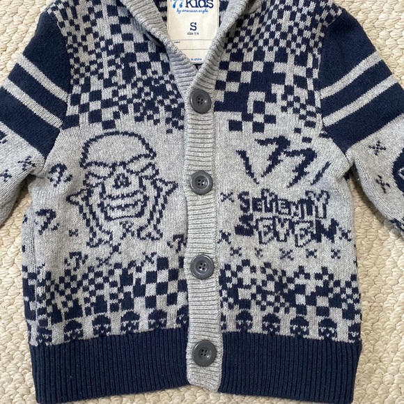 Boys 77 Kids by American Eagle Hoodie Sweater Sz S - Picture 4 of 4